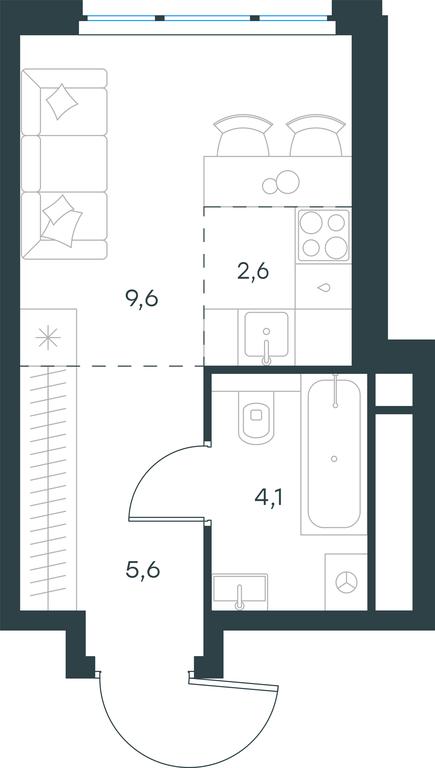 Apartment Sale, 21.9 sq. m. at Level Michurinskiy, Озёрная улица, вл1, Москва, Россия #1 Apartment Sale, 21.9 sq. m. at Level Michurinskiy, Озёрная улица, вл1, Москва, Россия #1