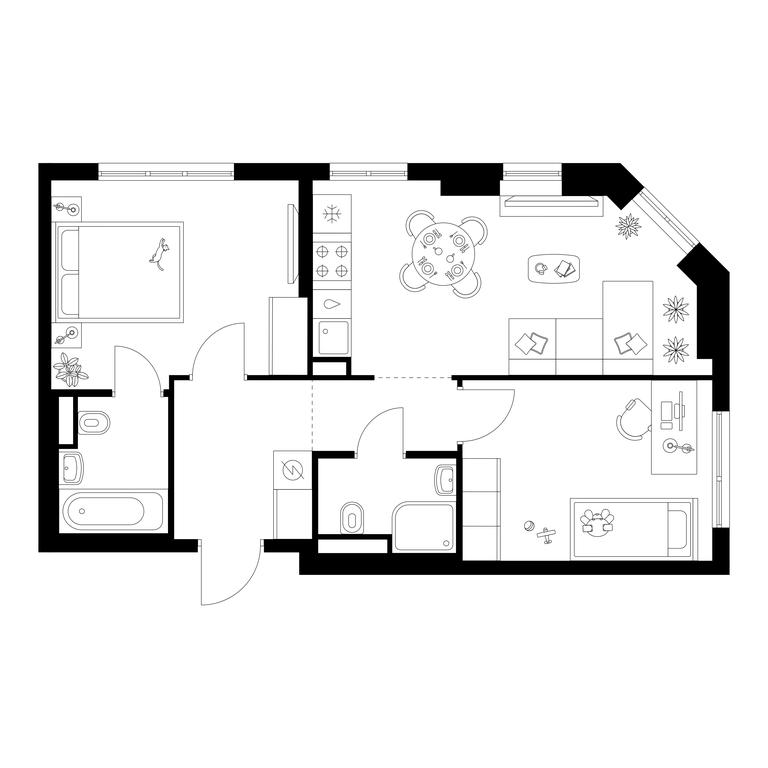 2-BD Apartment Sale, 52.5 sq. m. at Kavkazskiy Bulvar 51, Kavkazsky Boulevard, 51с3, Moscow, Russia #1 2-BD Apartment Sale, 52.5 sq. m. at Kavkazskiy Bulvar 51, Kavkazsky Boulevard, 51с3, Moscow, Russia #1