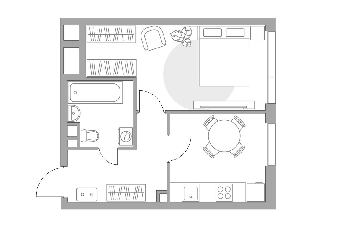 1-BD Apartment Sale, 35.22平方米 at MYPRIORITY Nizhegorodskaya, Ryazansky Avenue, 4Ас4, Moscow, Russia #1