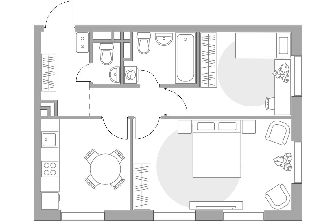 2-BD Apartment Sale, 49.19 sq. m. at MYPRIORITY Nizhegorodskaya, Ryazansky Avenue, 4Ас4, Moscow, Russia #1 2-BD Apartment Sale, 49.19 sq. m. at MYPRIORITY Nizhegorodskaya, Ryazansky Avenue, 4Ас4, Moscow, Russia #1