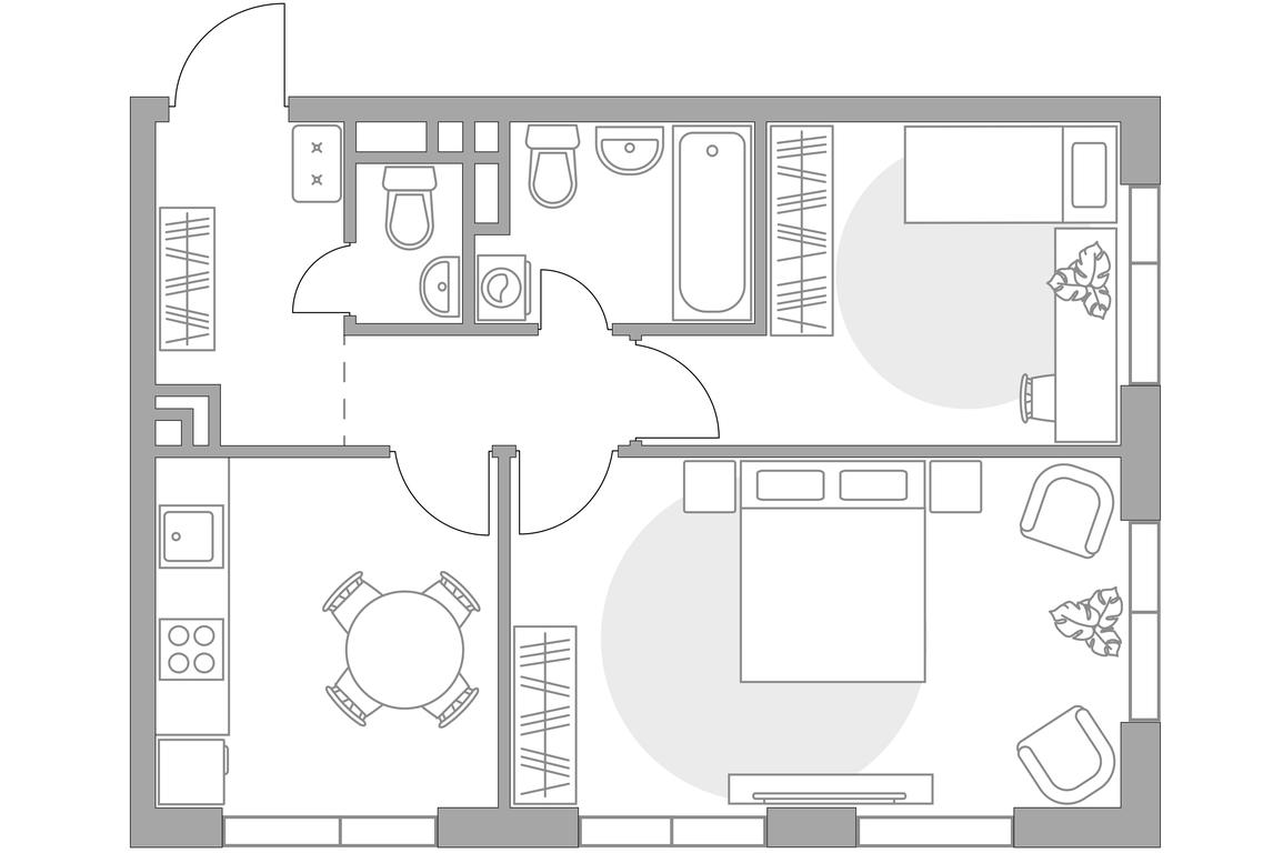 2-BD Apartment Sale, 49.59 sq. m. at MYPRIORITY Nizhegorodskaya, Ryazansky Avenue, 4Ас4, Moscow, Russia #1 2-BD Apartment Sale, 49.59 sq. m. at MYPRIORITY Nizhegorodskaya, Ryazansky Avenue, 4Ас4, Moscow, Russia #1