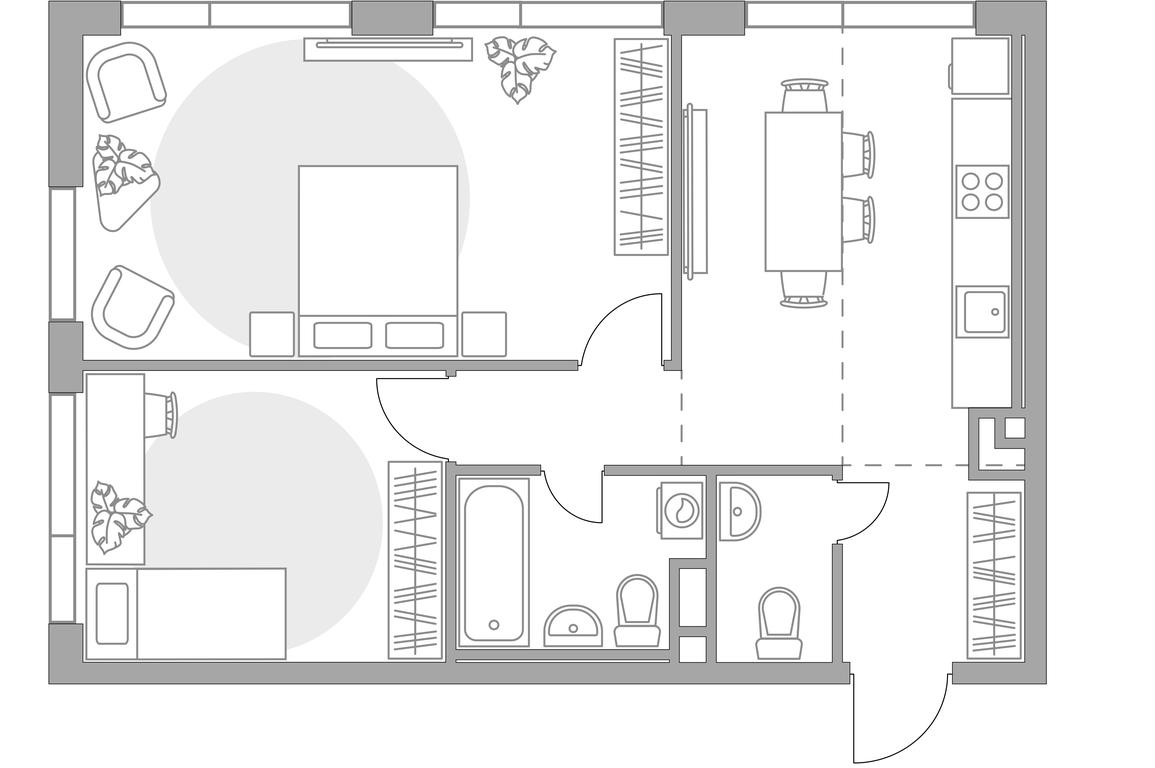 2-BD Apartment Sale, 60.01平方米 at MYPRIORITY Nizhegorodskaya, Ryazansky Avenue, 4Ас4, Moscow, Russia #1