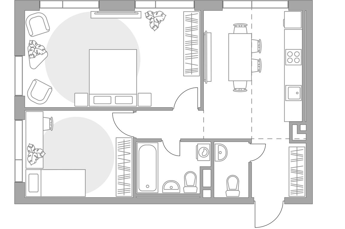 2-BD Apartment Sale, 59.6平方米 at MYPRIORITY Nizhegorodskaya, Ryazansky Avenue, 4Ас4, Moscow, Russia #1 2-BD Apartment Sale, 59.6平方米 at MYPRIORITY Nizhegorodskaya, Ryazansky Avenue, 4Ас4, Moscow, Russia #1