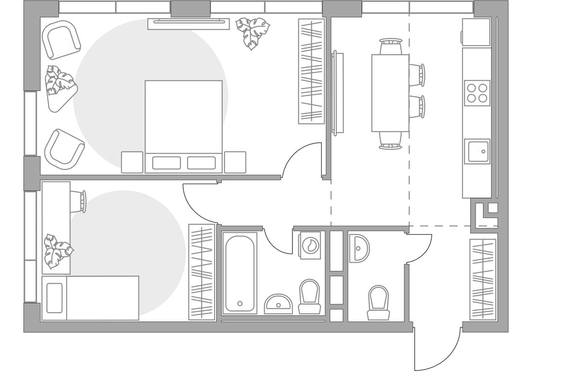 2-BD Apartment Sale, 58.77 sq. m. at MYPRIORITY Nizhegorodskaya, Ryazansky Avenue, 4Ас4, Moscow, Russia #1 2-BD Apartment Sale, 58.77 sq. m. at MYPRIORITY Nizhegorodskaya, Ryazansky Avenue, 4Ас4, Moscow, Russia #1