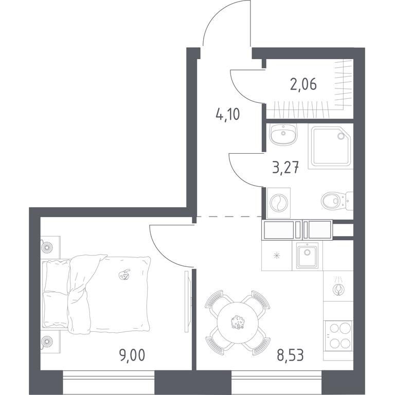Apartment Sale, 26.96平方米 at Tsvetochnye Poliany, kvartal № 23, Filimonkovskoye Municipal Formation, Moscow, Russia #1 Apartment Sale, 26.96平方米 at Tsvetochnye Poliany, kvartal № 23, Filimonkovskoye Municipal Formation, Moscow, Russia #1