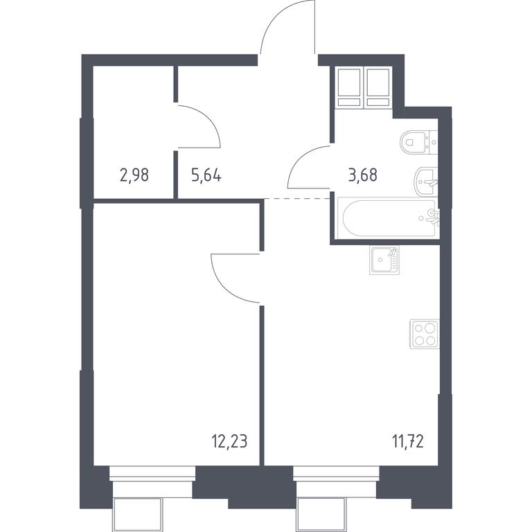 Apartment Sale, 36.46 sq. m. at Troparevo Park, Kiyevskoye shosse, 21-y kilometr, 3с4, Mosrentgen Settlement, Moscow, Russia #1 Apartment Sale, 36.46 sq. m. at Troparevo Park, Kiyevskoye shosse, 21-y kilometr, 3с4, Mosrentgen Settlement, Moscow, Russia #1