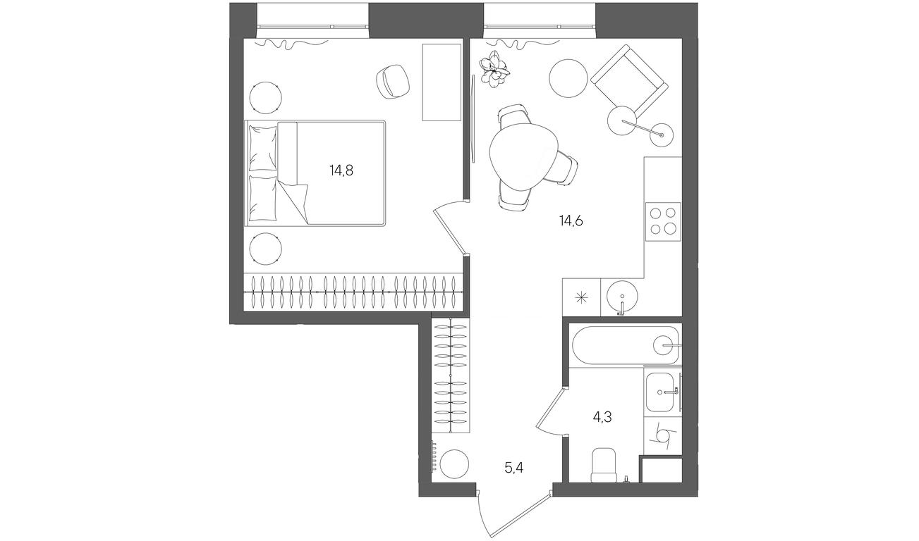 Продажа 1-комн. квартиры, 39,2 м² в ЖК «Райс (Rise)», ЖК Стоун Райс, район Лефортово, Юго-Восточный административный округ, Москва, Россия #1 Продажа 1-комн. квартиры, 39,2 м² в ЖК «Райс (Rise)», ЖК Стоун Райс, район Лефортово, Юго-Восточный административный округ, Москва, Россия #1