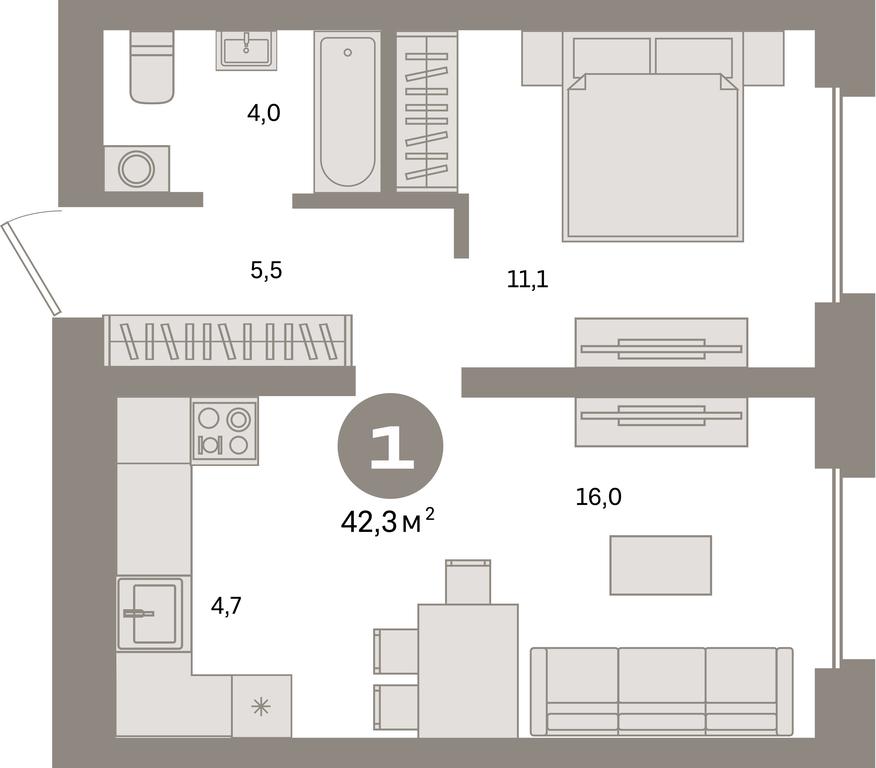 Продажа 1-комн. квартиры, 42,3 м² в ЖК «Квартал Метроном», Тагильская улица, Москва, Россия #1 Продажа 1-комн. квартиры, 42,3 м² в ЖК «Квартал Метроном», Тагильская улица, Москва, Россия #1