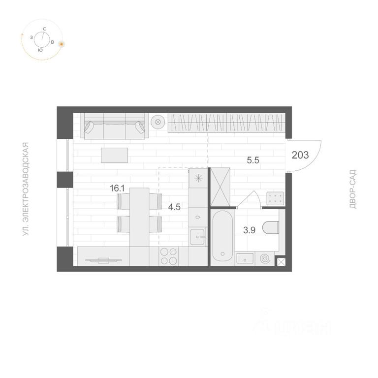 Apartment Sale, 30 sq. m. at ARTEL (Artel), Elektrozavodskaya Street, Moscow, Russia #1