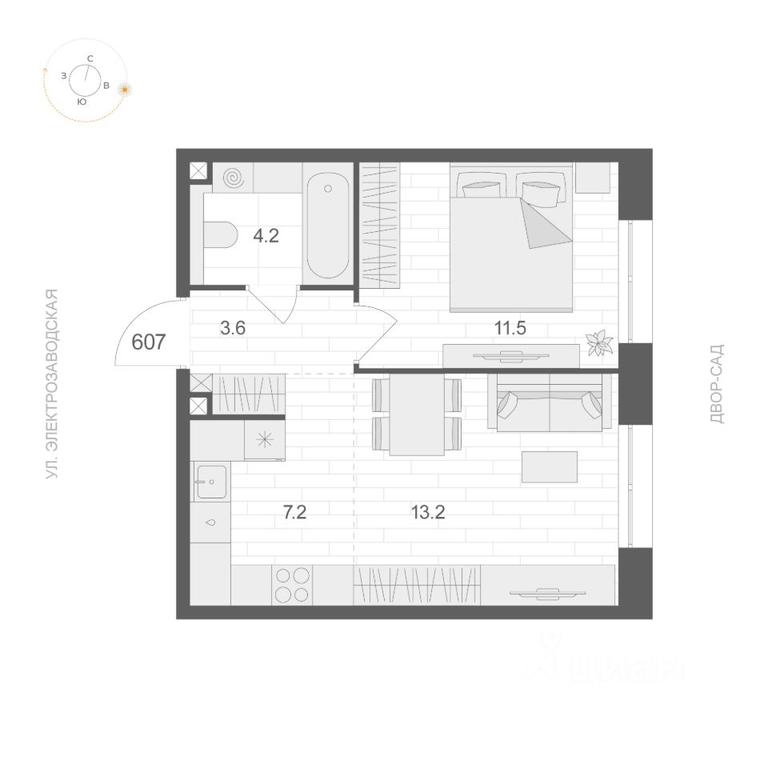 Продажа квартиры, 39,7 м² в ЖК «ARTEL (Артель)», Электрозаводская улица, Москва, Россия #1