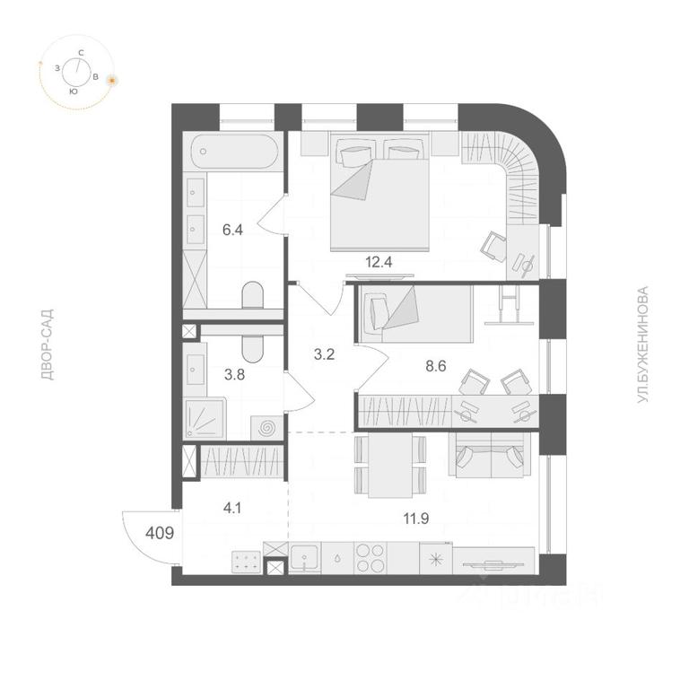 1-BD Apartment Sale, 50.4 sq. m. at ARTEL (Artel), Elektrozavodskaya Street, Moscow, Russia #1 1-BD Apartment Sale, 50.4 sq. m. at ARTEL (Artel), Elektrozavodskaya Street, Moscow, Russia #1