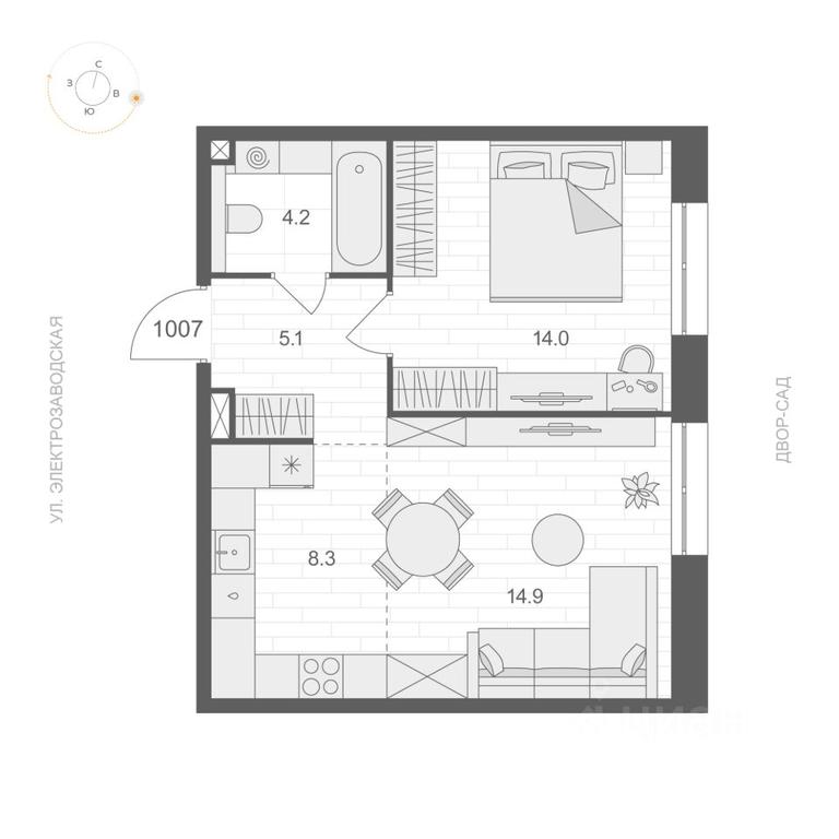 Apartment Sale, 46.5 sq. m. at ARTEL (Artel), Elektrozavodskaya Street, Moscow, Russia #1 Apartment Sale, 46.5 sq. m. at ARTEL (Artel), Elektrozavodskaya Street, Moscow, Russia #1