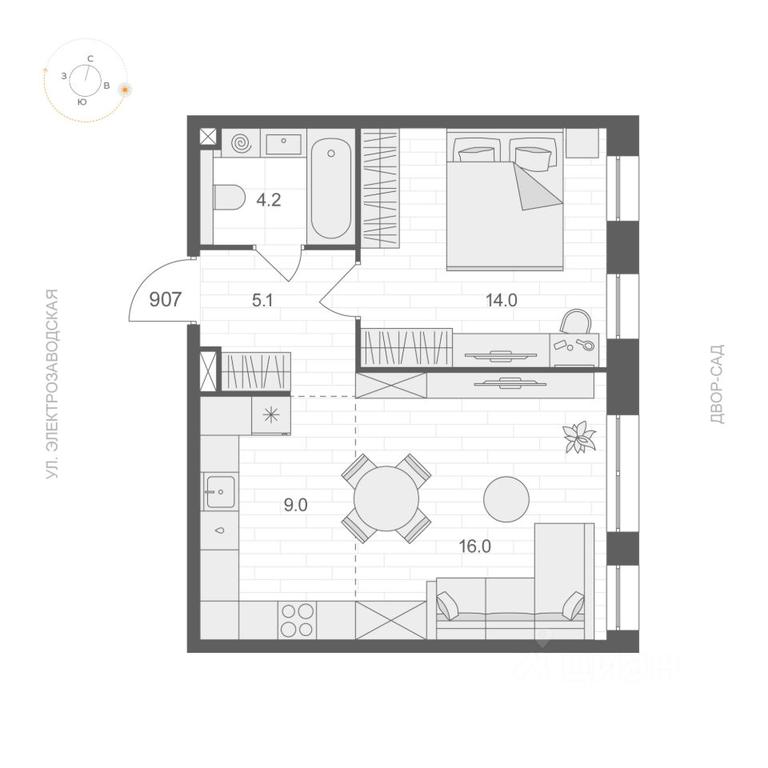 Apartment Sale, 48.3 sq. m. at ARTEL (Artel), Elektrozavodskaya Street, Moscow, Russia #1