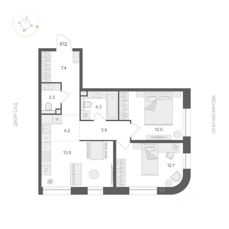 Продажа 1-комн. квартиры, 60,6 м² в ЖК «ARTEL (Артель)», Электрозаводская улица, Москва, Россия #1 Продажа 1-комн. квартиры, 60,6 м² в ЖК «ARTEL (Артель)», Электрозаводская улица, Москва, Россия #1