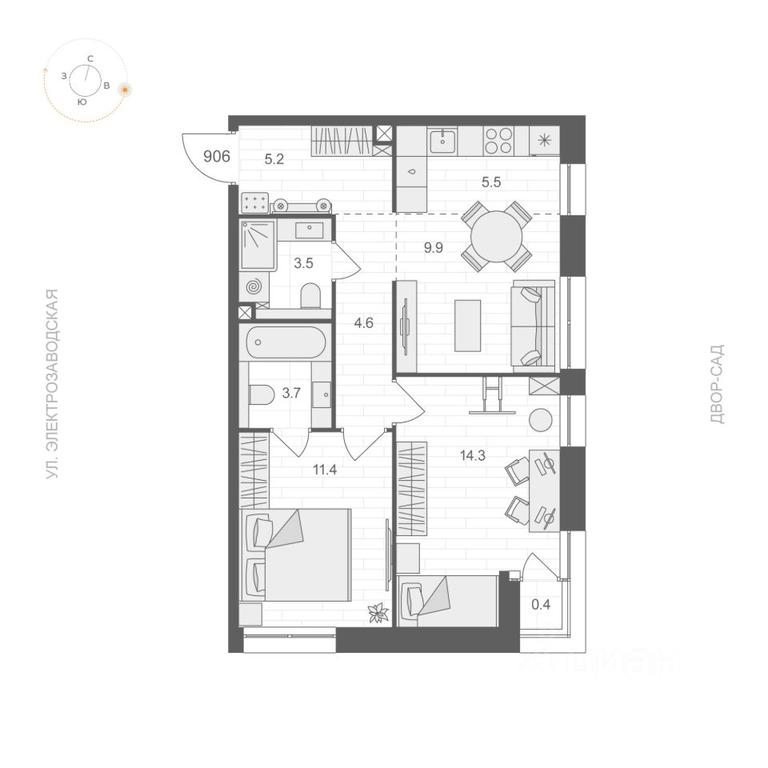 Продажа 1-комн. квартиры, 58,3 м² в ЖК «ARTEL (Артель)», Электрозаводская улица, Москва, Россия #1 Продажа 1-комн. квартиры, 58,3 м² в ЖК «ARTEL (Артель)», Электрозаводская улица, Москва, Россия #1