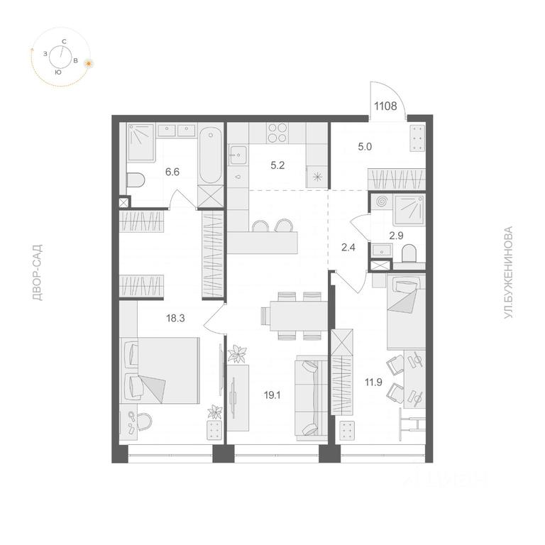1-BD Apartment Sale, 71.4 sq. m. at ARTEL (Artel), Elektrozavodskaya Street, Moscow, Russia #1 1-BD Apartment Sale, 71.4 sq. m. at ARTEL (Artel), Elektrozavodskaya Street, Moscow, Russia #1