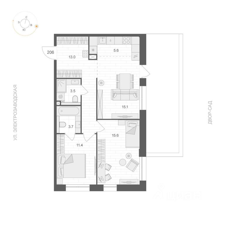 1-BD Apartment Sale, 67.9 sq. m. at ARTEL (Artel), Elektrozavodskaya Street, Moscow, Russia #1 1-BD Apartment Sale, 67.9 sq. m. at ARTEL (Artel), Elektrozavodskaya Street, Moscow, Russia #1