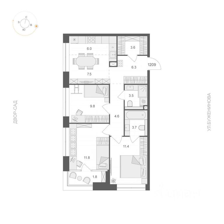 2-BD Apartment Sale, 69.1 sq. m. at ARTEL (Artel), Elektrozavodskaya Street, Moscow, Russia #1 2-BD Apartment Sale, 69.1 sq. m. at ARTEL (Artel), Elektrozavodskaya Street, Moscow, Russia #1