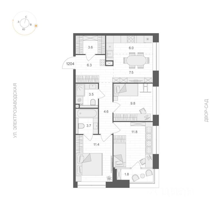 2-BD Apartment Sale, 69.1 sq. m. at ARTEL (Artel), Elektrozavodskaya Street, Moscow, Russia #1 2-BD Apartment Sale, 69.1 sq. m. at ARTEL (Artel), Elektrozavodskaya Street, Moscow, Russia #1