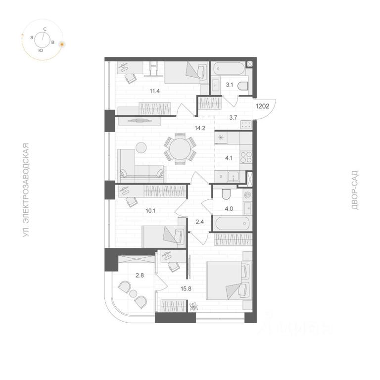 2-BD Apartment Sale, 70.2 sq. m. at ARTEL (Artel), Elektrozavodskaya Street, Moscow, Russia #1 2-BD Apartment Sale, 70.2 sq. m. at ARTEL (Artel), Elektrozavodskaya Street, Moscow, Russia #1