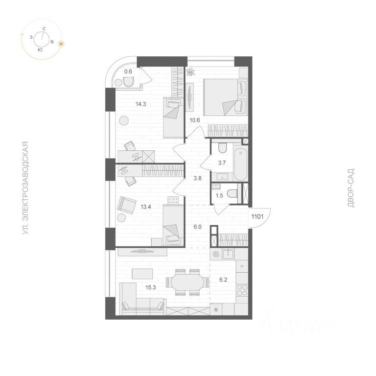 2-BD Apartment Sale, 75.1 sq. m. at ARTEL (Artel), Elektrozavodskaya Street, Moscow, Russia #1 2-BD Apartment Sale, 75.1 sq. m. at ARTEL (Artel), Elektrozavodskaya Street, Moscow, Russia #1