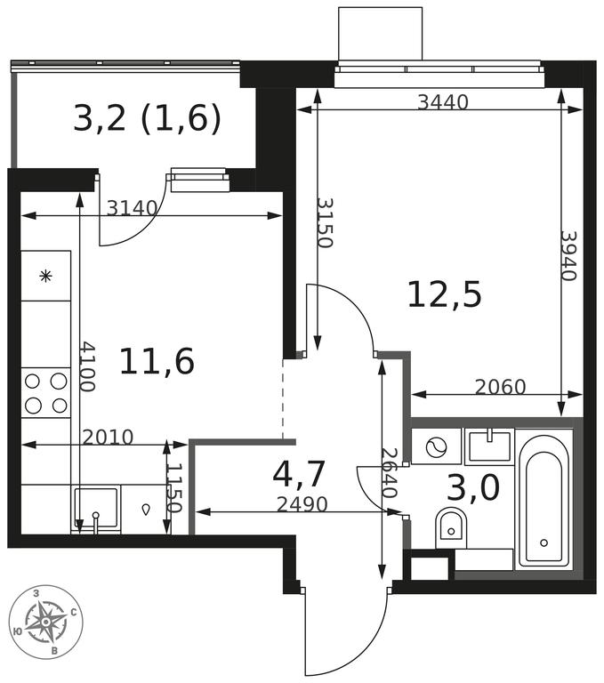 1-BD Apartment Sale, 33.4 sq. m. at 1 Himkinskij, zhiloy kompleks 1-y Khimkinskiy, kvartal Mezhdunarodny, mikrorayon Klyazma-Starbeyevo, Khimki, Moscow Region, Russia #2 1-BD Apartment Sale, 33.4 sq. m. at 1 Himkinskij, zhiloy kompleks 1-y Khimkinskiy, kvartal Mezhdunarodny, mikrorayon Klyazma-Starbeyevo, Khimki, Moscow Region, Russia #2