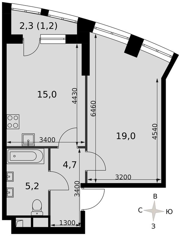 1-BD Apartment Sale, 45 sq. m. at Sydney City, Shenogina Street, 2, Moscow, Russia #2 1-BD Apartment Sale, 45 sq. m. at Sydney City, Shenogina Street, 2, Moscow, Russia #2
