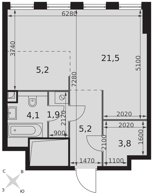 Apartment Sale, 41.7 sq. m. at Sydney City, Shenogina Street, 2, Moscow, Russia #2