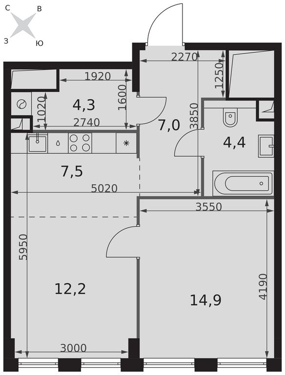 1-BD Apartment Sale, 50.3 sq. m. at Sydney City, Shenogina Street, 2, Moscow, Russia #2 1-BD Apartment Sale, 50.3 sq. m. at Sydney City, Shenogina Street, 2, Moscow, Russia #2