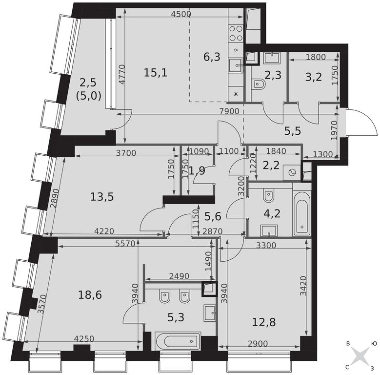 4-BD Apartment Sale, 99平方米 at Sydney City, Shenogina Street, 2, Moscow, Russia #2 4-BD Apartment Sale, 99平方米 at Sydney City, Shenogina Street, 2, Moscow, Russia #2
