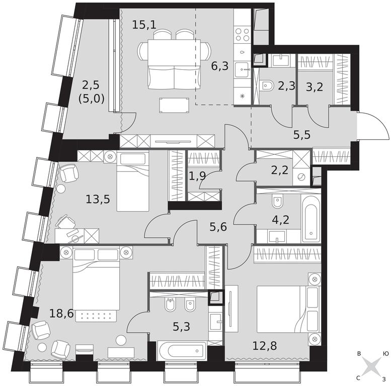 4-BD Apartment Sale, 99平方米 at Sydney City, Shenogina Street, 2, Moscow, Russia #1 4-BD Apartment Sale, 99平方米 at Sydney City, Shenogina Street, 2, Moscow, Russia #1