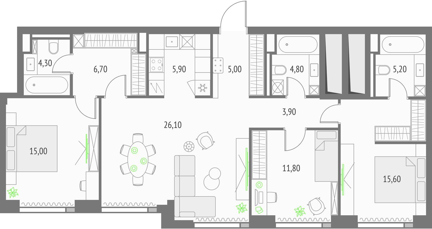 Продажа 3-комн. квартиры, 104,3 м² в ЖК «Upside Towers (Апсайд Тауэрс)», Огородный проезд, 4с1, Москва, Россия #1