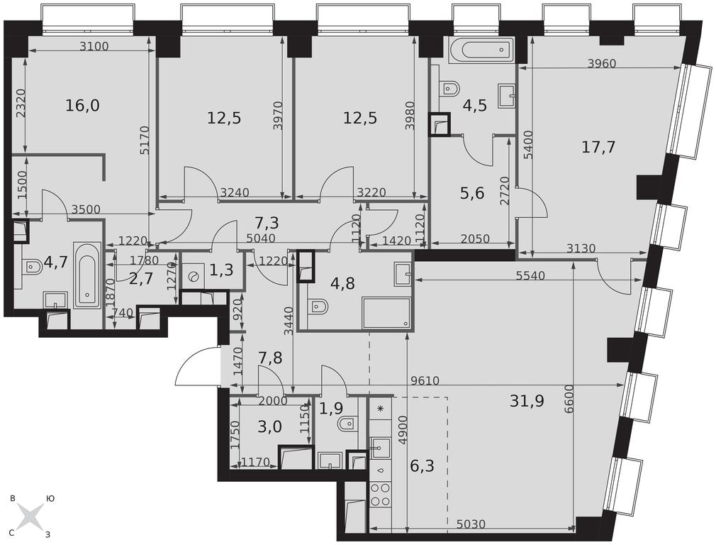 5-BD Apartment Sale, 140.5平方米 at Sydney City, Shenogina Street, 2, Moscow, Russia #2 5-BD Apartment Sale, 140.5平方米 at Sydney City, Shenogina Street, 2, Moscow, Russia #2