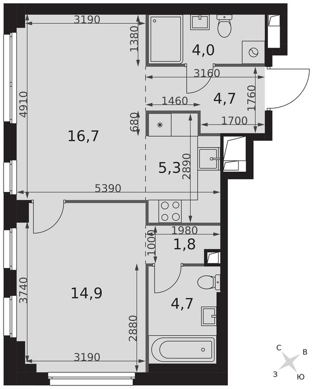 2-BD Apartment Sale, 52.1 sq. m. at Sydney City, Shenogina Street, 2, Moscow, Russia #2 2-BD Apartment Sale, 52.1 sq. m. at Sydney City, Shenogina Street, 2, Moscow, Russia #2