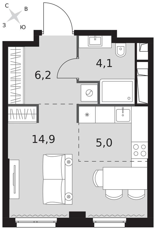 Apartment Sale, 30.2 sq. m. at Sydney City, Shenogina Street, 2, Moscow, Russia #1 Apartment Sale, 30.2 sq. m. at Sydney City, Shenogina Street, 2, Moscow, Russia #1