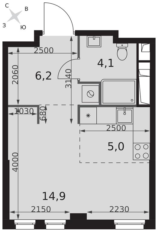 Продажа квартиры, 30,2 м² в ЖК «Сидней Сити (Sydney City)», улица Шеногина, 2, Москва, Россия #2 Продажа квартиры, 30,2 м² в ЖК «Сидней Сити (Sydney City)», улица Шеногина, 2, Москва, Россия #2