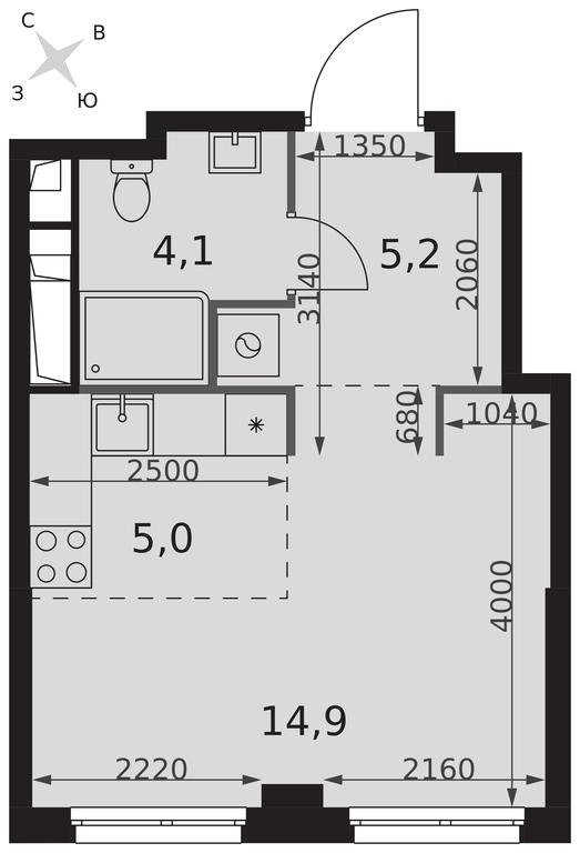 Apartment Sale, 29.2平方米 at Sydney City, Shenogina Street, 2, Moscow, Russia #2 Apartment Sale, 29.2平方米 at Sydney City, Shenogina Street, 2, Moscow, Russia #2