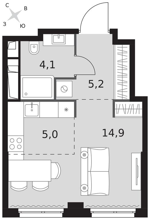 Apartment Sale, 29.2平方米 at Sydney City, Shenogina Street, 2, Moscow, Russia #1 Apartment Sale, 29.2平方米 at Sydney City, Shenogina Street, 2, Moscow, Russia #1