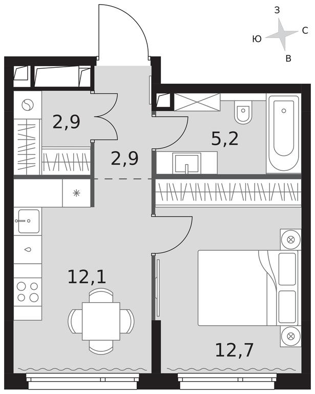 1-BD Apartment Sale, 35.8 sq. m. at Sydney City, Shenogina Street, 2, Moscow, Russia #1 1-BD Apartment Sale, 35.8 sq. m. at Sydney City, Shenogina Street, 2, Moscow, Russia #1