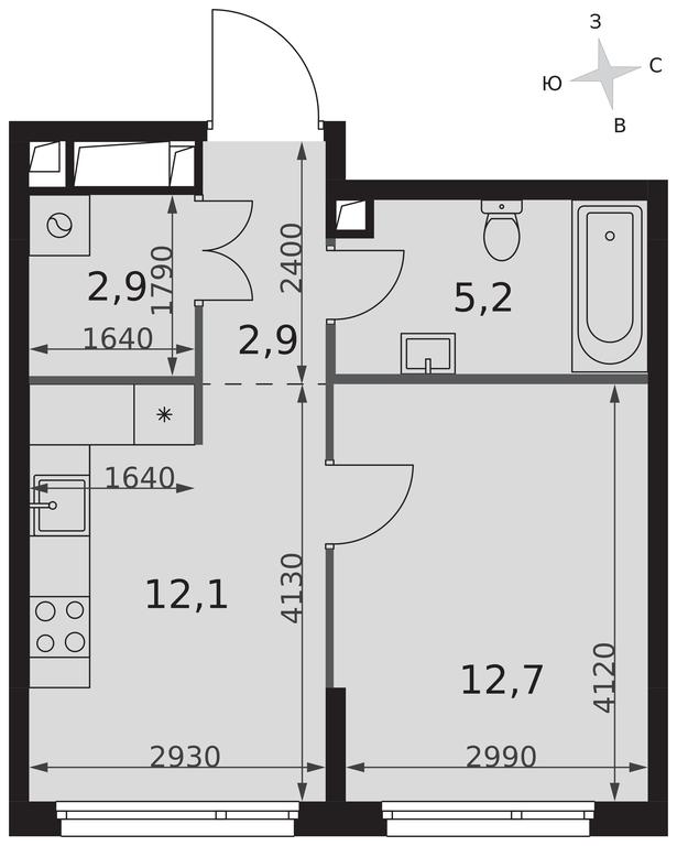 1-BD Apartment Sale, 35.8 sq. m. at Sydney City, Shenogina Street, 2, Moscow, Russia #2 1-BD Apartment Sale, 35.8 sq. m. at Sydney City, Shenogina Street, 2, Moscow, Russia #2