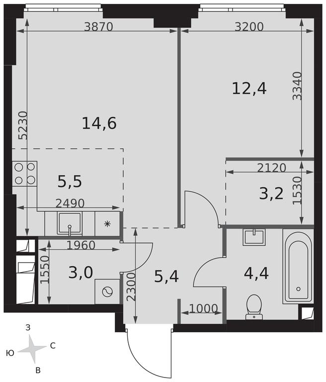 2-BD Apartment Sale, 48.5 sq. m. at Sydney City, Shenogina Street, 2, Moscow, Russia #2 2-BD Apartment Sale, 48.5 sq. m. at Sydney City, Shenogina Street, 2, Moscow, Russia #2