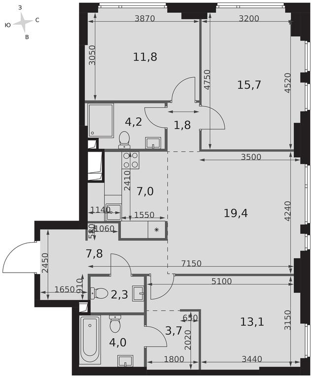4-BD Apartment Sale, 90.8 sq. m. at Sydney City, Shenogina Street, 2, Moscow, Russia #2 4-BD Apartment Sale, 90.8 sq. m. at Sydney City, Shenogina Street, 2, Moscow, Russia #2