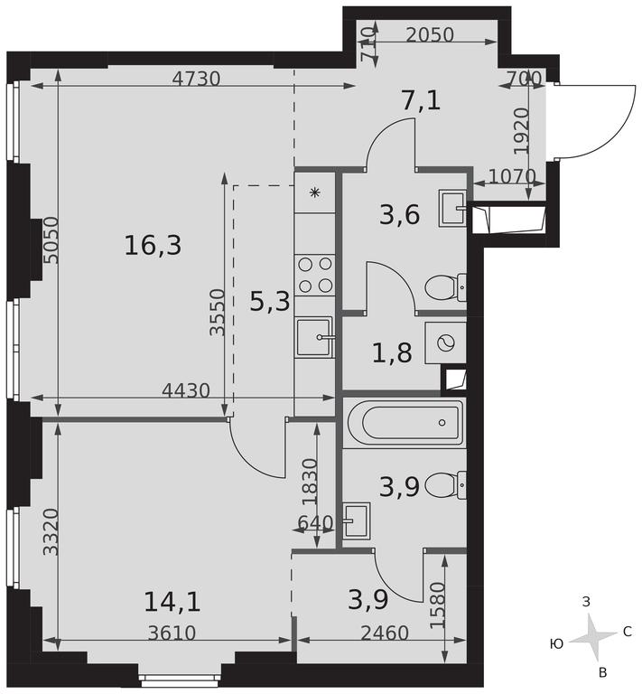 2-BD Apartment Sale, 56平方米 at Sydney City, Shenogina Street, 2, Moscow, Russia #2 2-BD Apartment Sale, 56平方米 at Sydney City, Shenogina Street, 2, Moscow, Russia #2