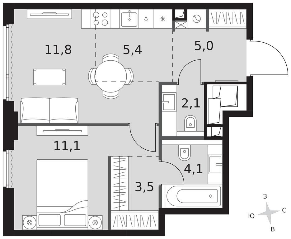 2-BD Apartment Sale, 43平方米 at Sydney City, Shenogina Street, 2, Moscow, Russia #1 2-BD Apartment Sale, 43平方米 at Sydney City, Shenogina Street, 2, Moscow, Russia #1