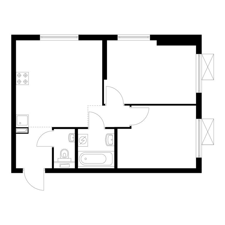 2-BD Apartment Sale, 45平方米 at Kavkazskiy Bulvar 51, Kavkazsky Boulevard, 51с3, Moscow, Russia #1 2-BD Apartment Sale, 45平方米 at Kavkazskiy Bulvar 51, Kavkazsky Boulevard, 51с3, Moscow, Russia #1