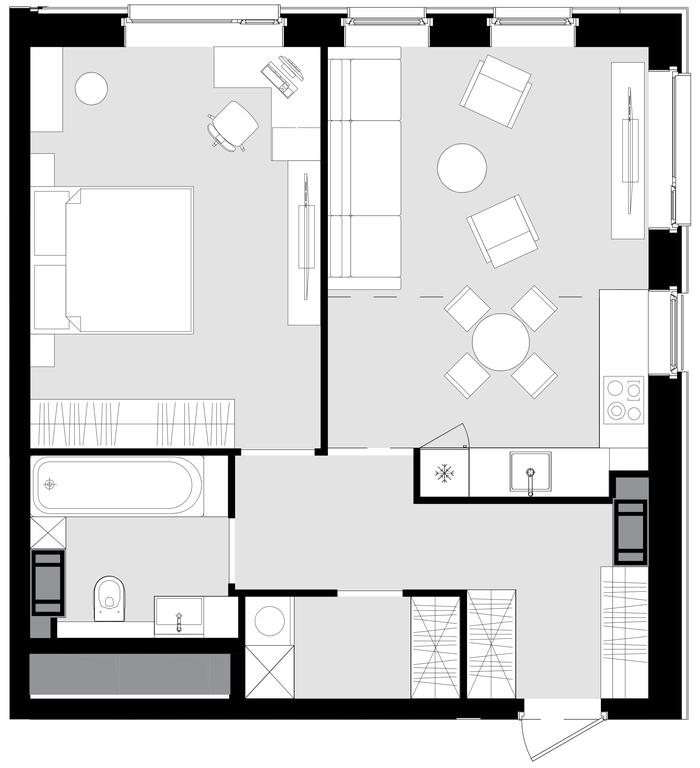 2-BD Apartment Sale, 55.7 sq. m. at Crystal, Generala Glagoleva Street, 16с1, Moscow, Russia #1 2-BD Apartment Sale, 55.7 sq. m. at Crystal, Generala Glagoleva Street, 16с1, Moscow, Russia #1