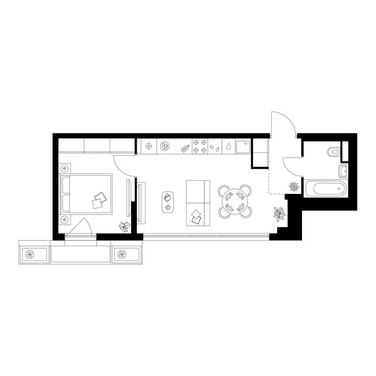 Продажа 1-комн. квартиры, 35,3 м² в ЖК «Кавказский бульвар 51», Кавказский бульвар, 51с3, Москва, Россия #1 Продажа 1-комн. квартиры, 35,3 м² в ЖК «Кавказский бульвар 51», Кавказский бульвар, 51с3, Москва, Россия #1