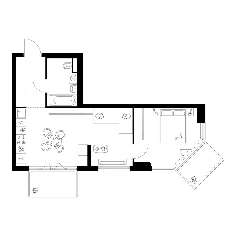 Продажа 1-комн. квартиры, 42,8 м² в ЖК «Кавказский бульвар 51», Кавказский бульвар, 51с3, Москва, Россия #1