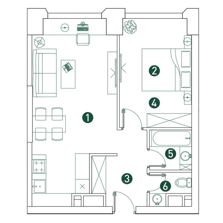 1-BD Apartment Sale, 50.7 sq. m. at Very, Botanicheskaya Street, 29, Moscow, Russia #1 1-BD Apartment Sale, 50.7 sq. m. at Very, Botanicheskaya Street, 29, Moscow, Russia #1