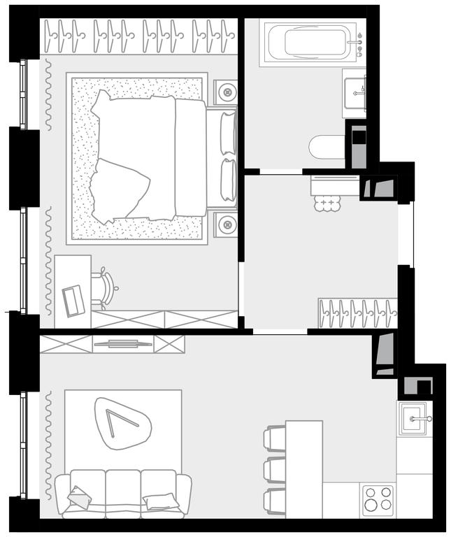 1-BD Apartment Sale, 46.3平方米 at Novaya Zvezda, Bachurinskaya ulitsa, 11, Settlement of Kommunarka, Moscow, Russia #1 1-BD Apartment Sale, 46.3平方米 at Novaya Zvezda, Bachurinskaya ulitsa, 11, Settlement of Kommunarka, Moscow, Russia #1